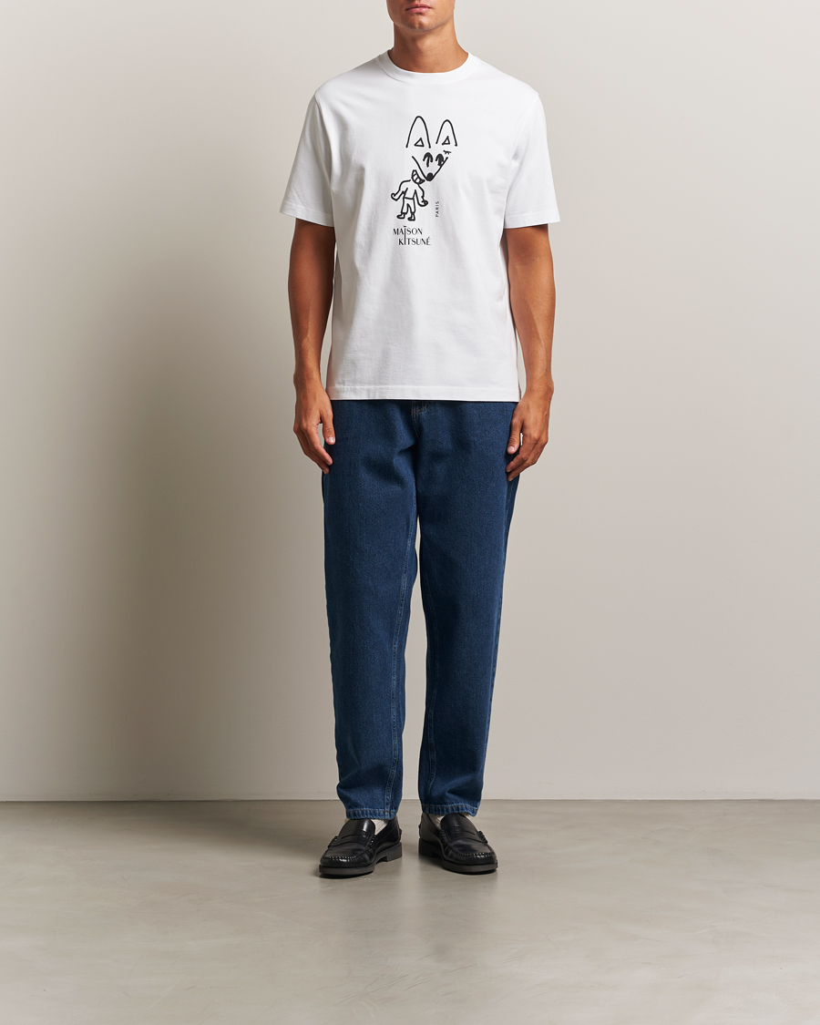 Herre | T-Shirts | Maison Kitsuné | Party Fox T-Shirt White