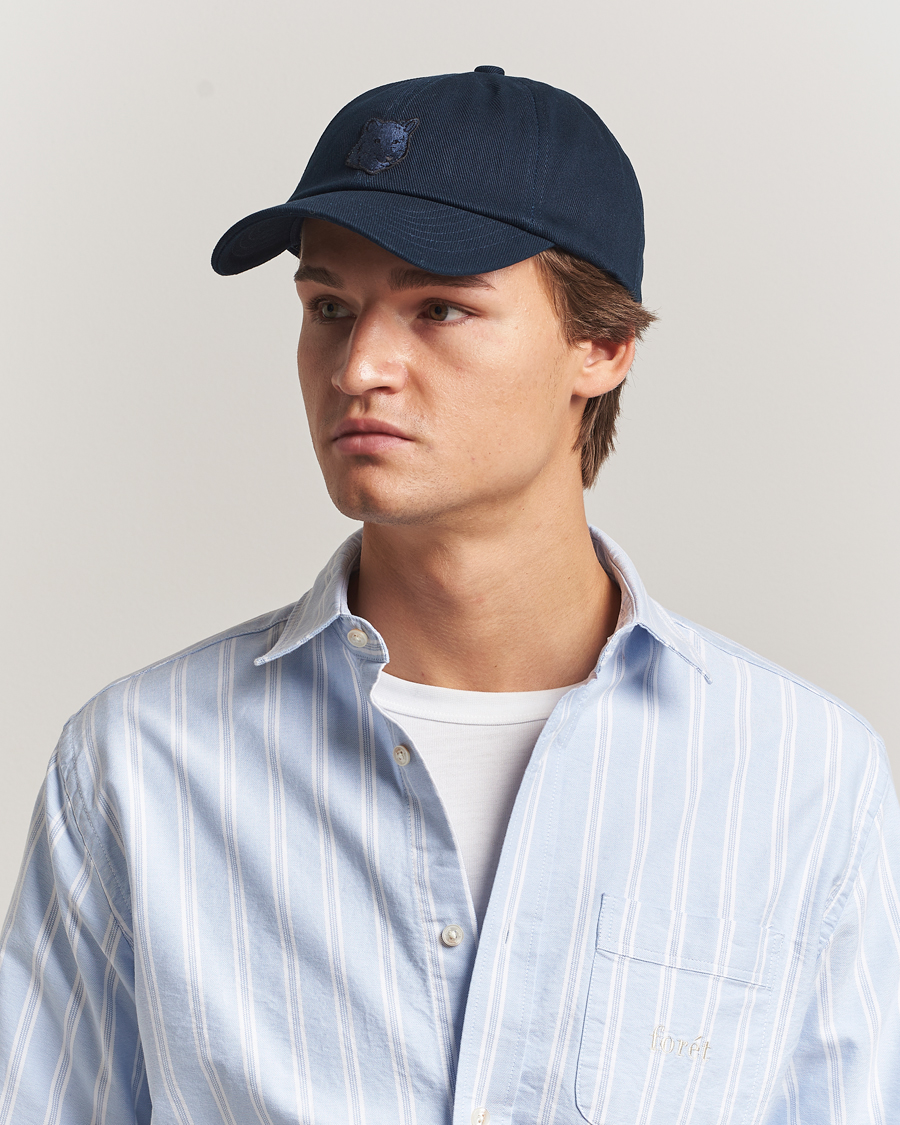 Herre | Hatte & kasketter | Maison Kitsuné | Tonal Fox Head Cap Classic Navy