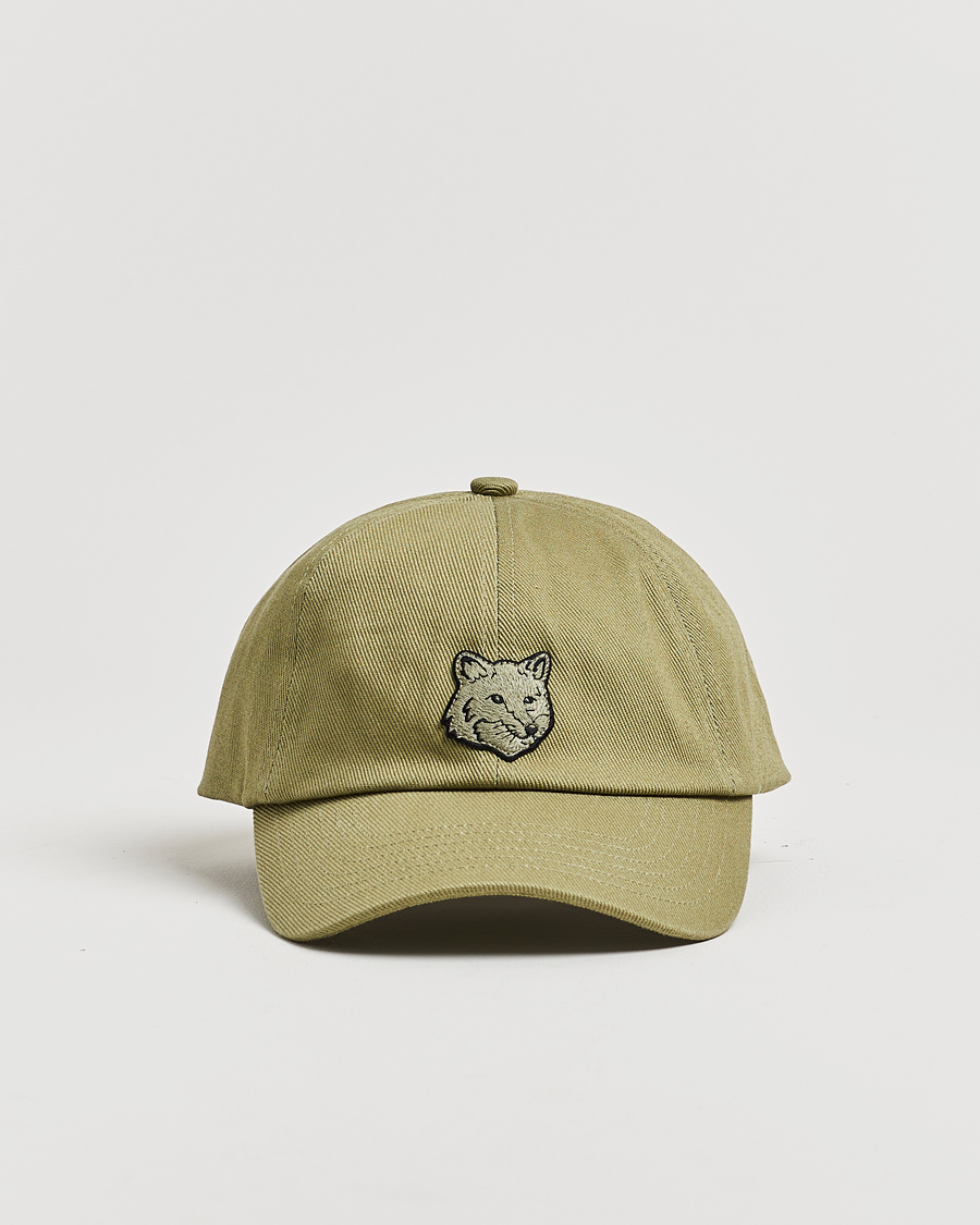 Herre | Hatte & kasketter | Maison Kitsuné | Tonal Fox Head Cap Laurel Green