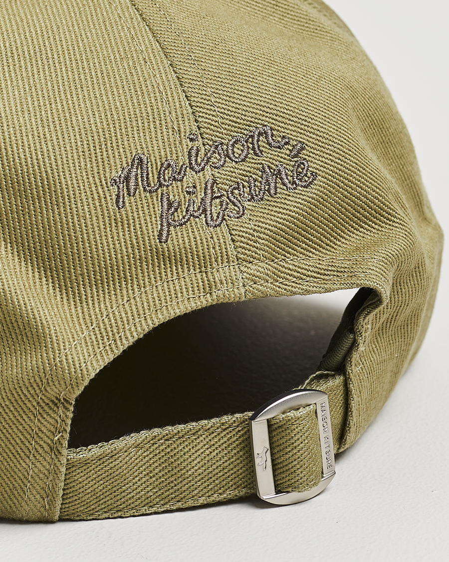 Herre | Hatte & kasketter | Maison Kitsuné | Tonal Fox Head Cap Laurel Green