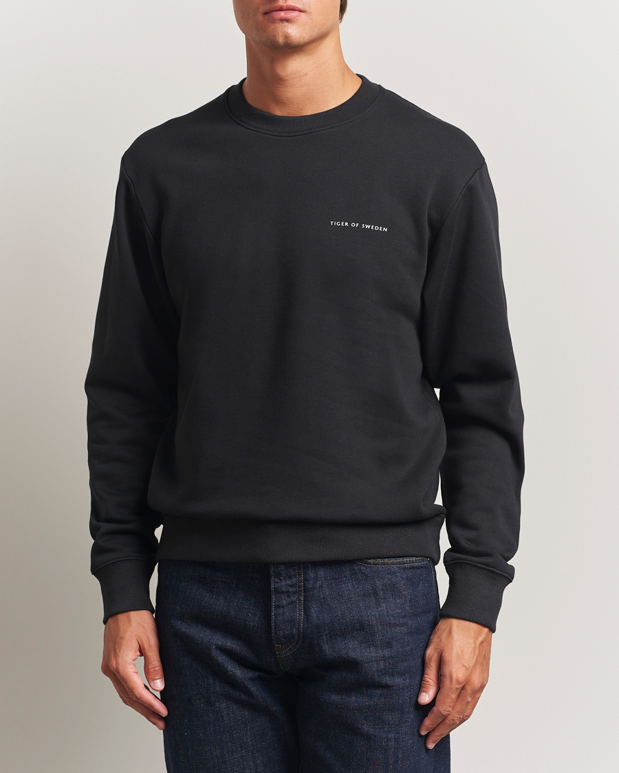 Herre | Trøjer | Tiger of Sweden | Emerson Crew Neck Sweatshirt Black