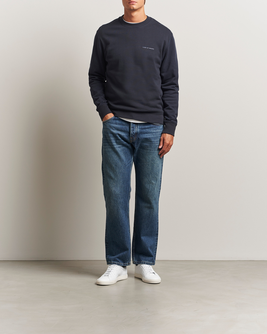 Herre | Trøjer | Tiger of Sweden | Emerson Crew Neck Sweatshirt Light Ink