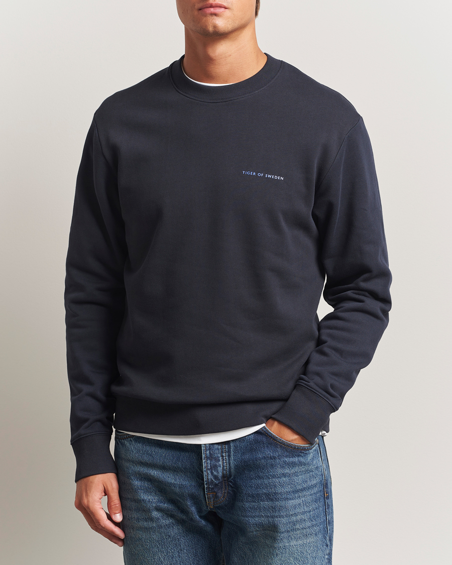 Herre | Trøjer | Tiger of Sweden | Emerson Crew Neck Sweatshirt Light Ink