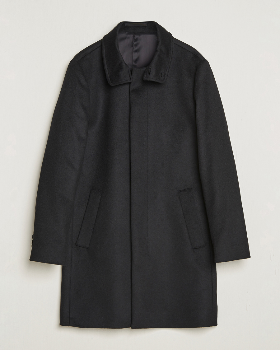Herre | Jakker | Tiger of Sweden | Aleric Wool/Cashmere Stand Up Coat Black