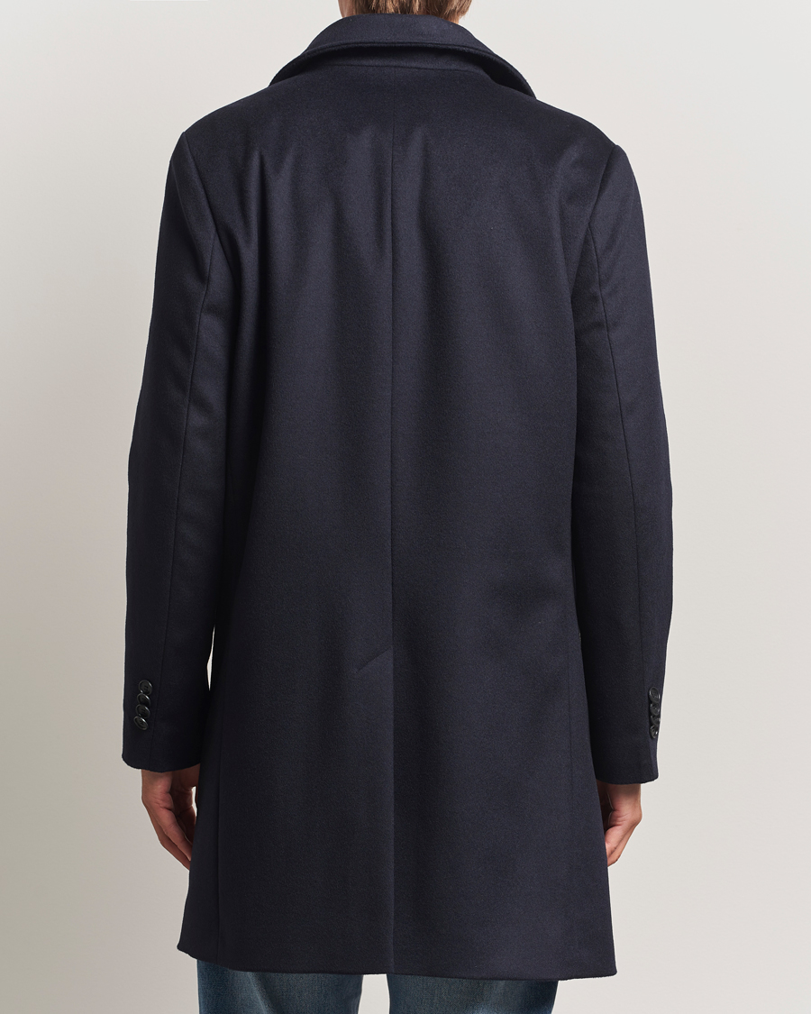 Herre | Jakker | Tiger of Sweden | Aleric Wool/Cashmere Stand Up Coat Light Ink