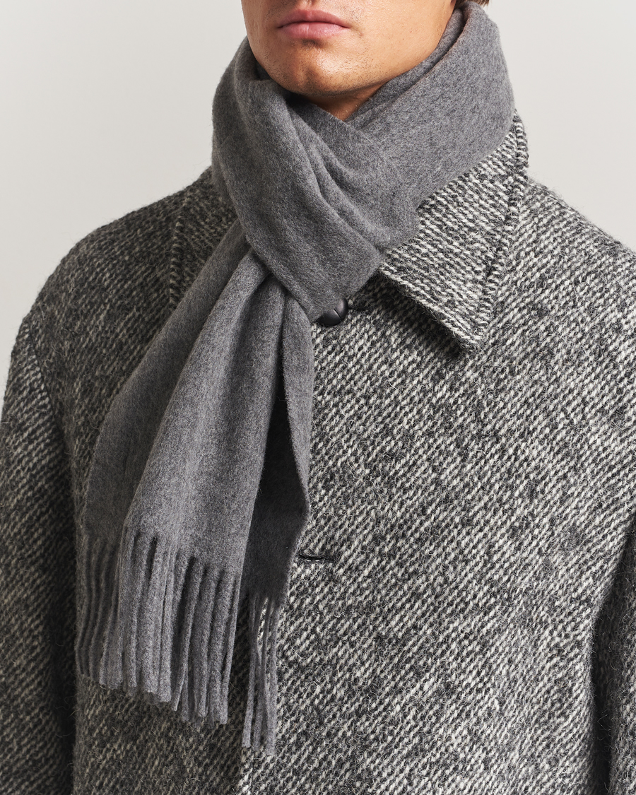 Herre | Halstørklæder | Tiger of Sweden | Sylan Wool Scarf Grey Melange