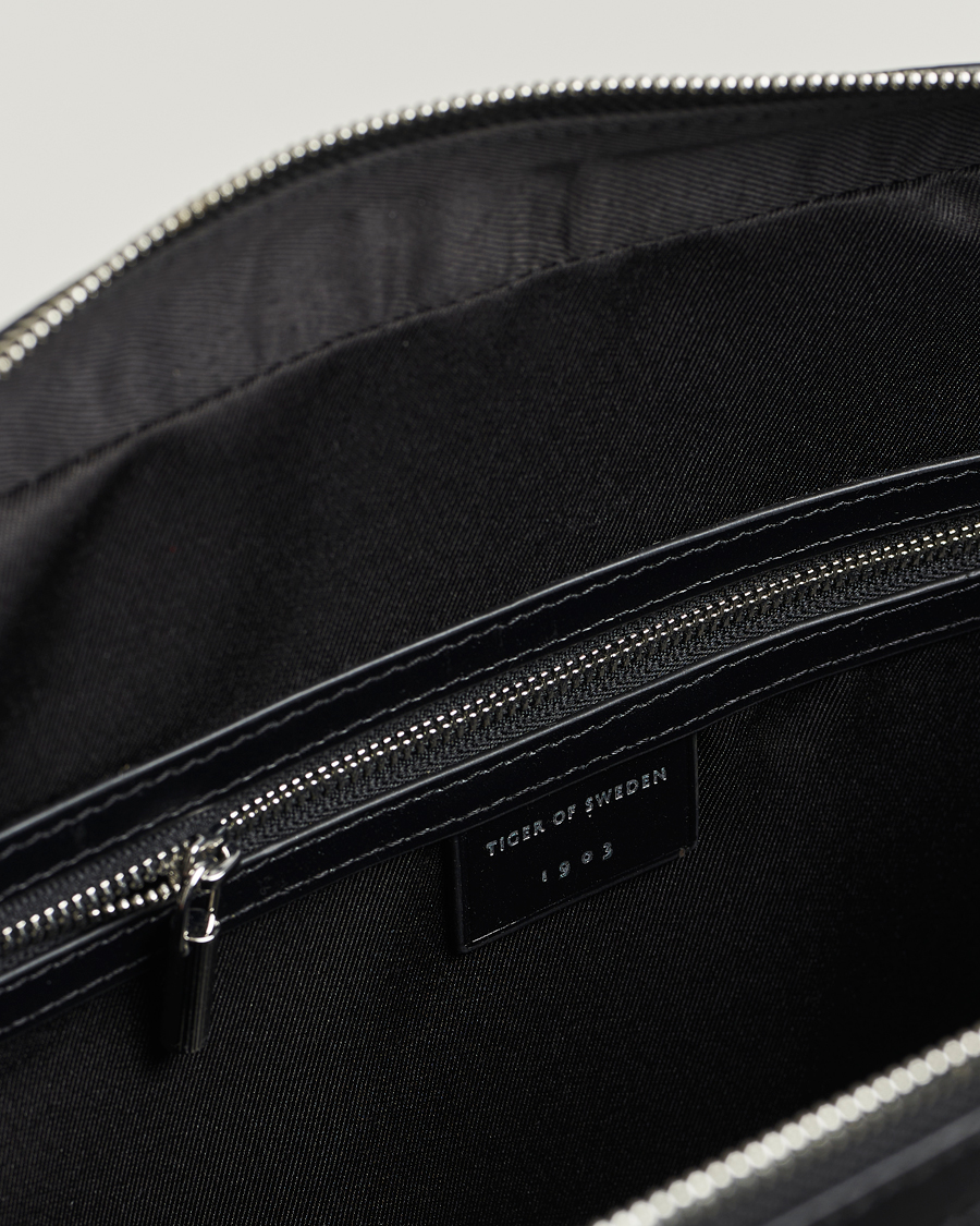 Herre | Tasker | Tiger of Sweden | Valise Smooth Leather Briefcase Black