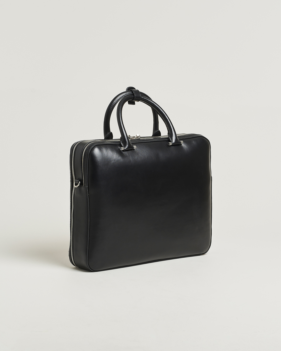 Herre | Tasker | Tiger of Sweden | Valise Smooth Leather Double Zip Briefcase Black