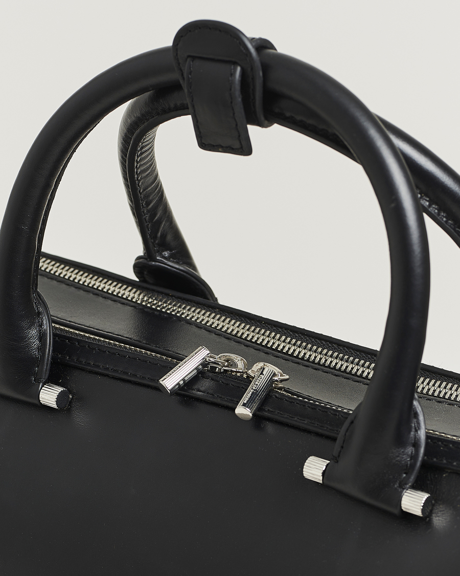 Herre | Tasker | Tiger of Sweden | Valise Smooth Leather Double Zip Briefcase Black