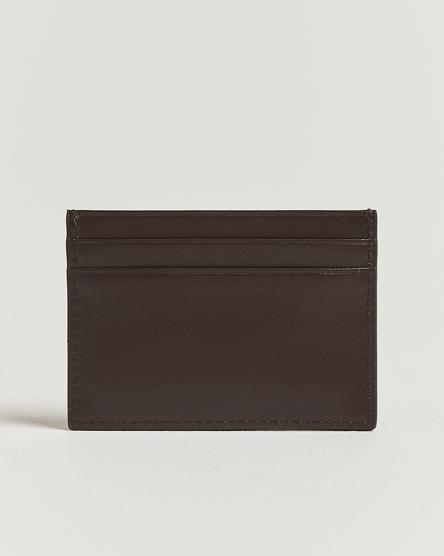 Herre | Punge | Tiger of Sweden | Wake Grained Leather Card Holder Dark Brown