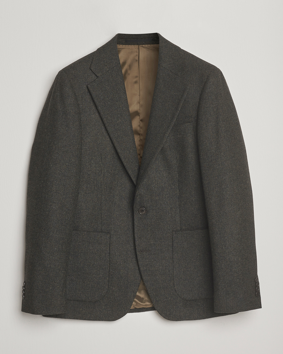Herre | Blazere & jakker | Tiger of Sweden | Easer Wool Pepita Blazer Midnight Green