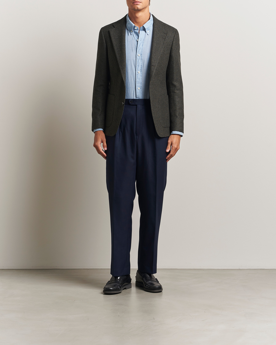 Herre | Blazere & jakker | Tiger of Sweden | Easer Wool Pepita Blazer Midnight Green