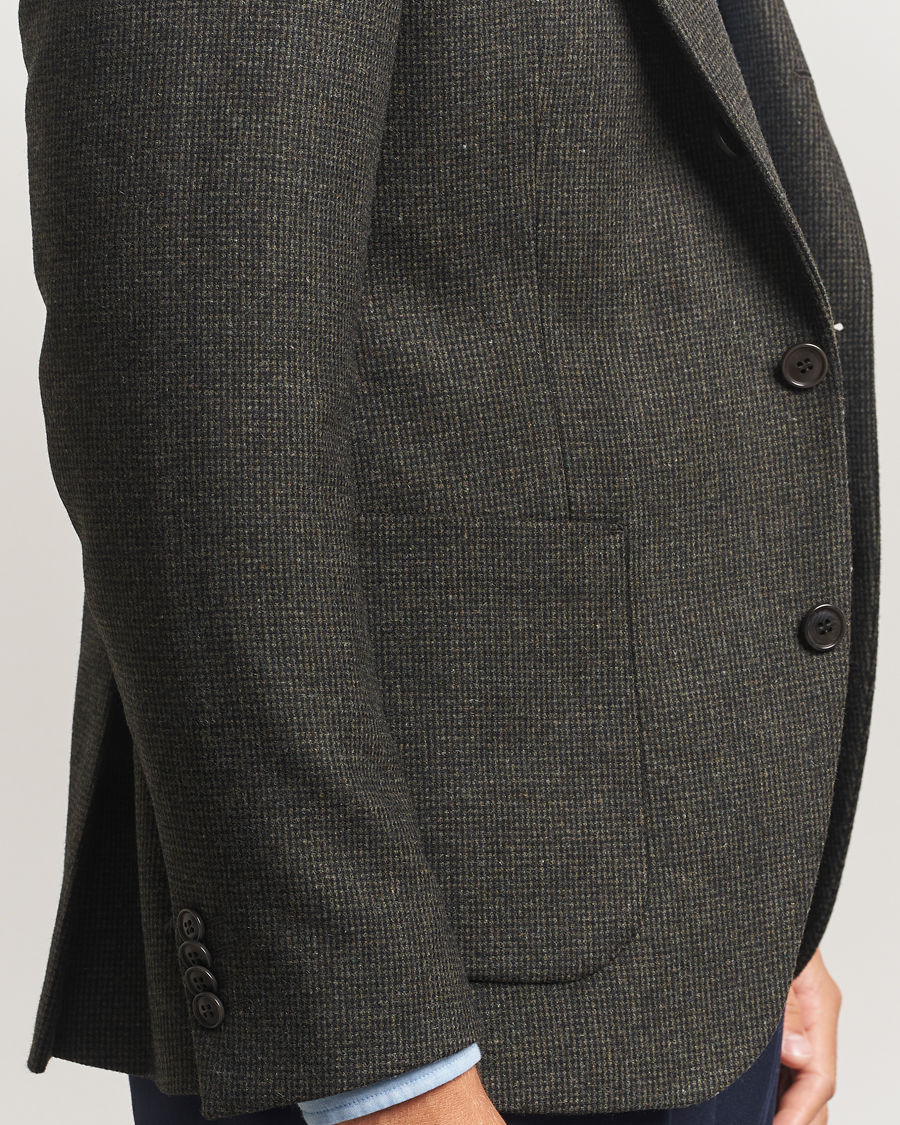 Herre | Blazere & jakker | Tiger of Sweden | Easer Wool Pepita Blazer Midnight Green