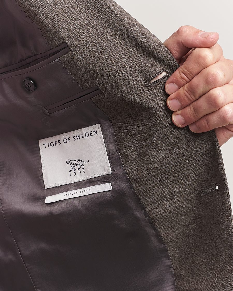 Herre | Blazere & jakker | Tiger of Sweden | Justin Wool Suit Blazer Mud