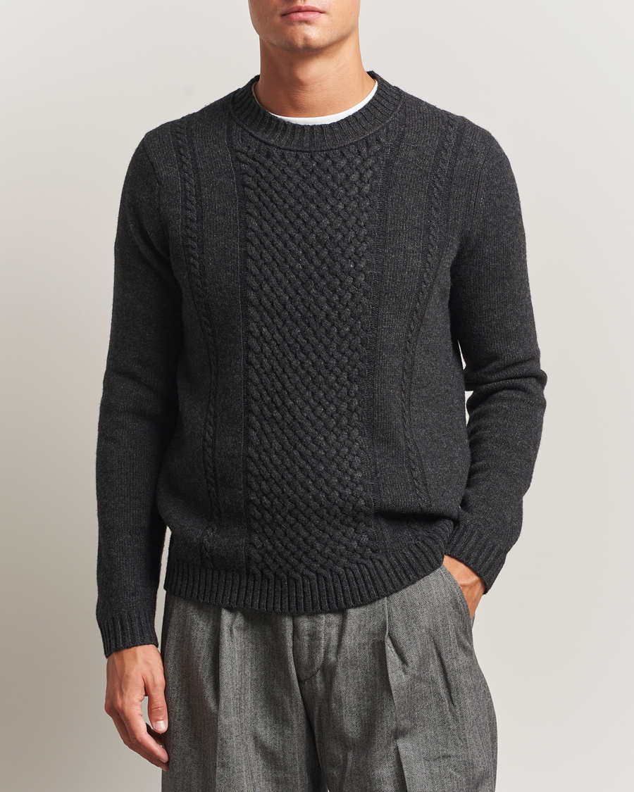 Herre | Trøjer | Tiger of Sweden | Harry Wool Knitted Sweater Phantom