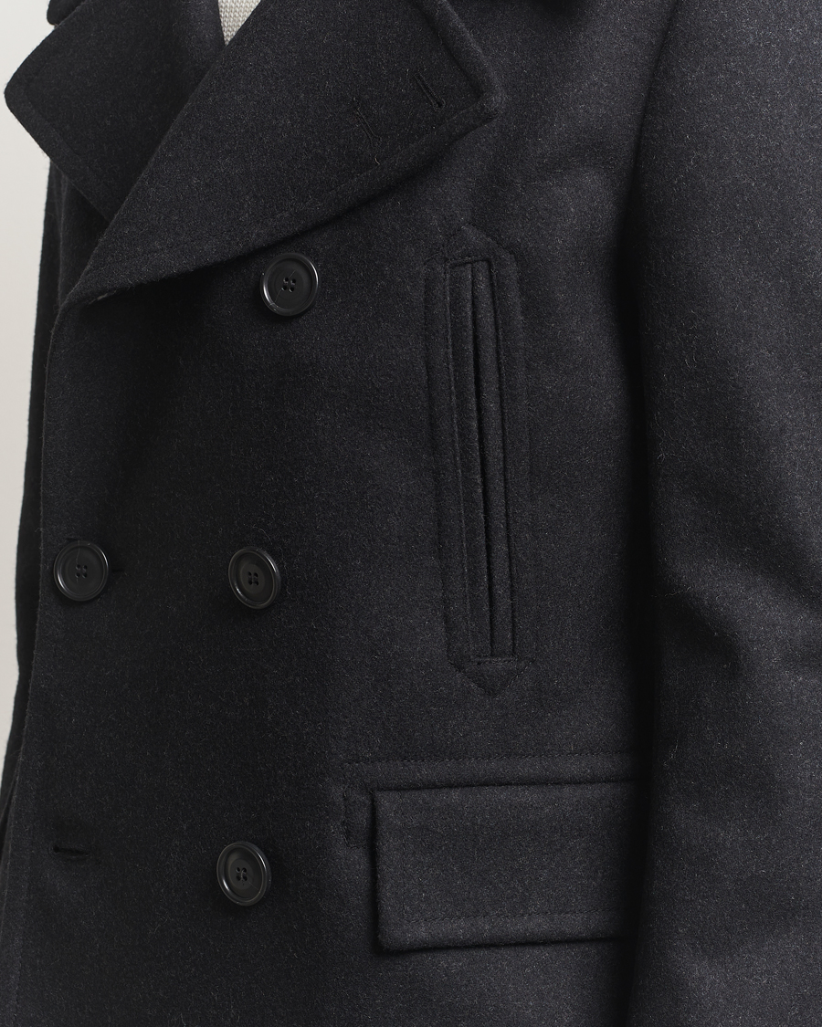 Herre | Jakker | Tiger of Sweden | Mahler Wool/Cashmere Peacoat Charcoal