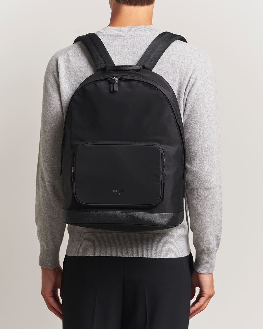 Herre | Tasker | Tiger of Sweden | Dorsu Nylon Backpack Black