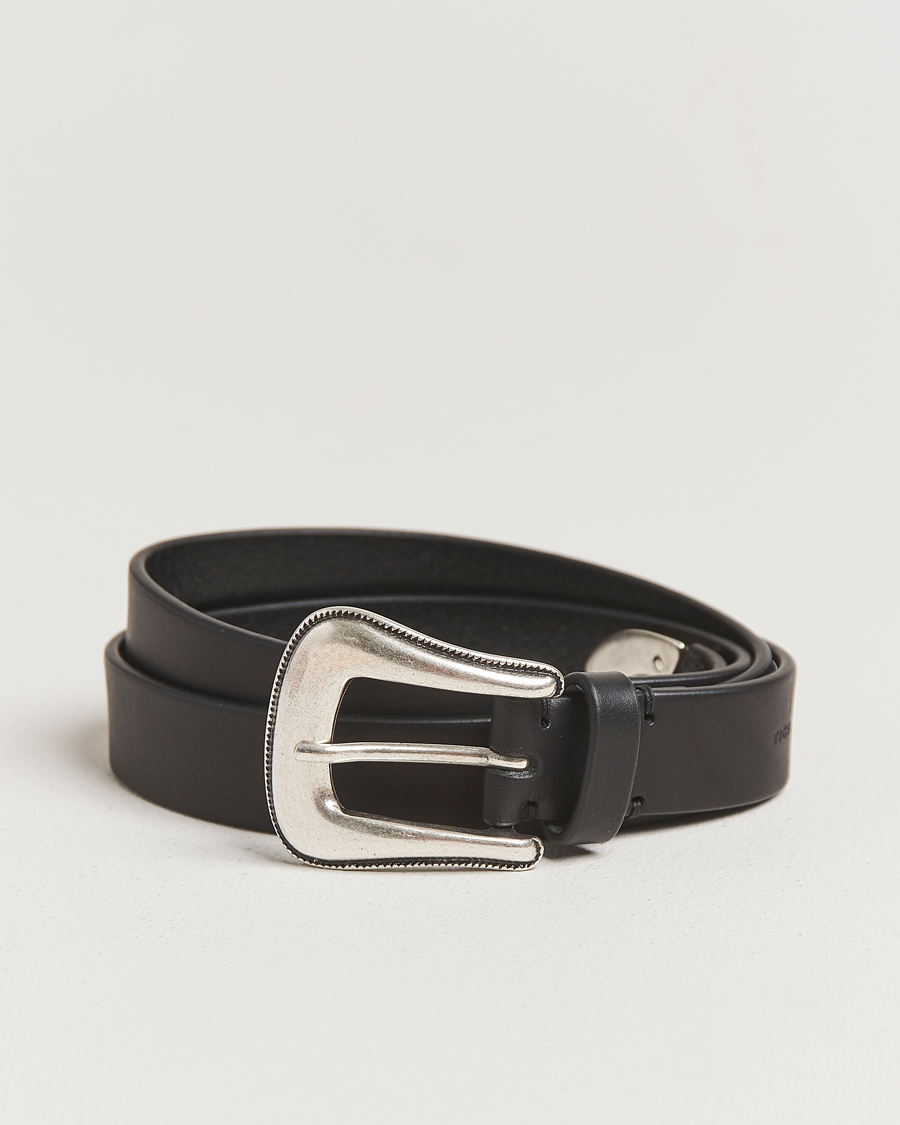 Herre | Bælter | Tiger of Sweden | Ecus Western Leather Belt Black