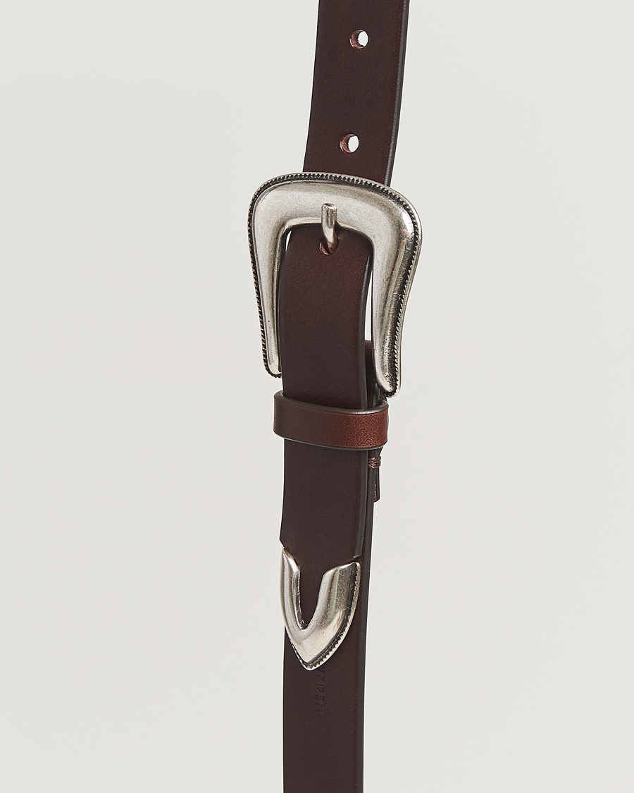 Herre | Bælter | Tiger of Sweden | Ecus Western Leather Belt Dark Brown