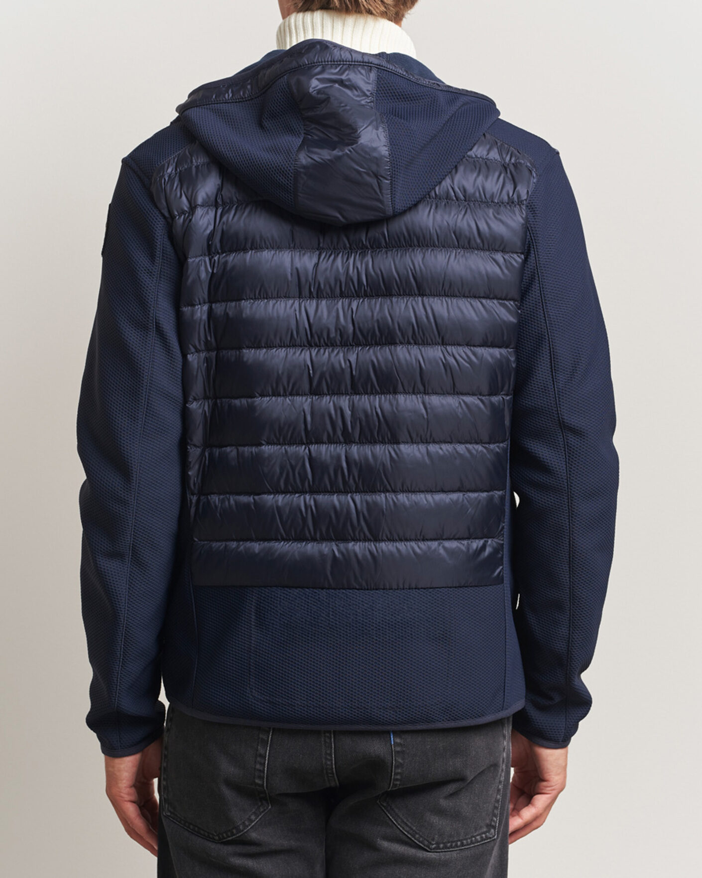 Herre | Jakker | Parajumpers | Nolan Warm Up Hybrid Hooded Jacket Blue Navy