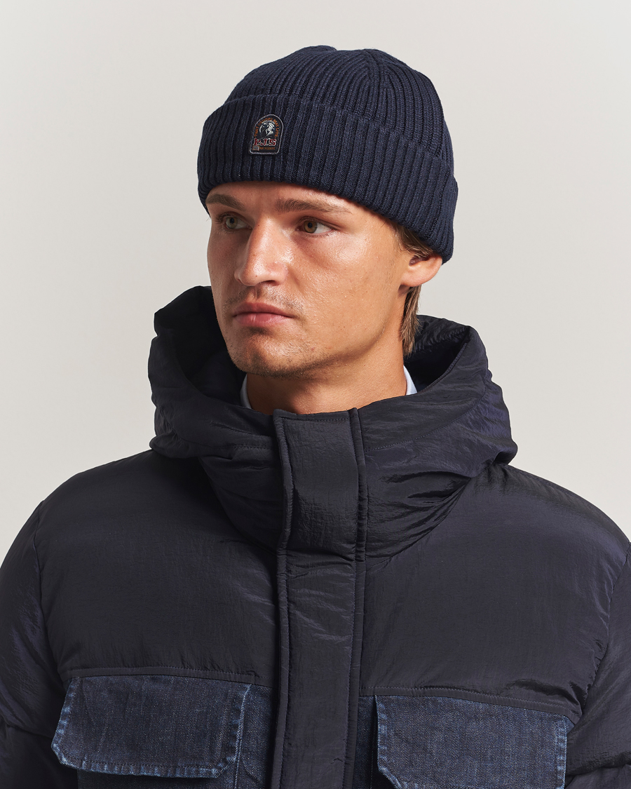 Herre | Huer | Parajumpers | Ribbed Hat Blue Navy
