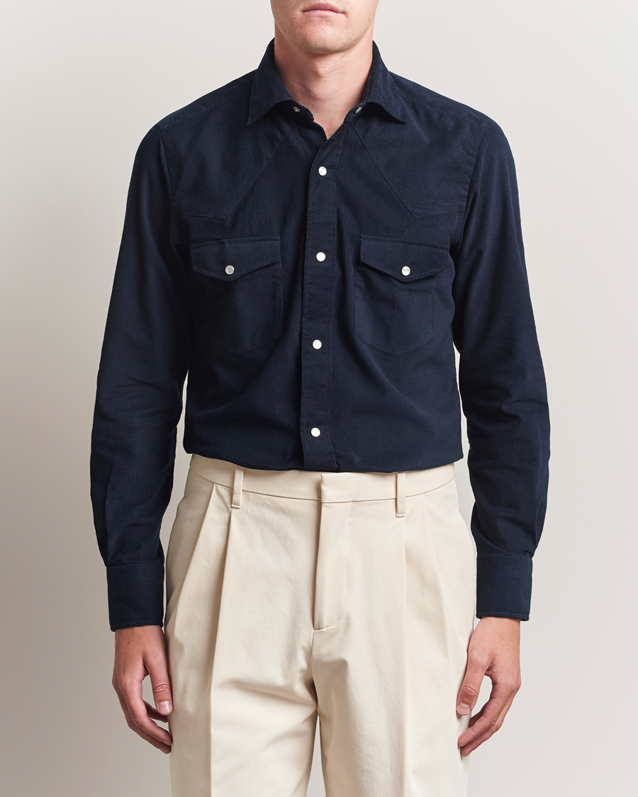 Herre | Skjorter | 100Hands | Western Cord Shirt Navy