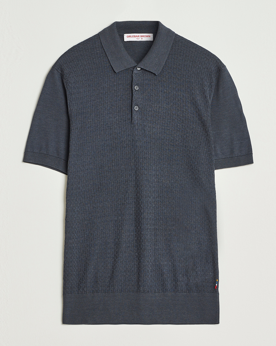 Herre | Polotrøjer | Orlebar Brown | Burnham Silk/Cotton Polo Granite