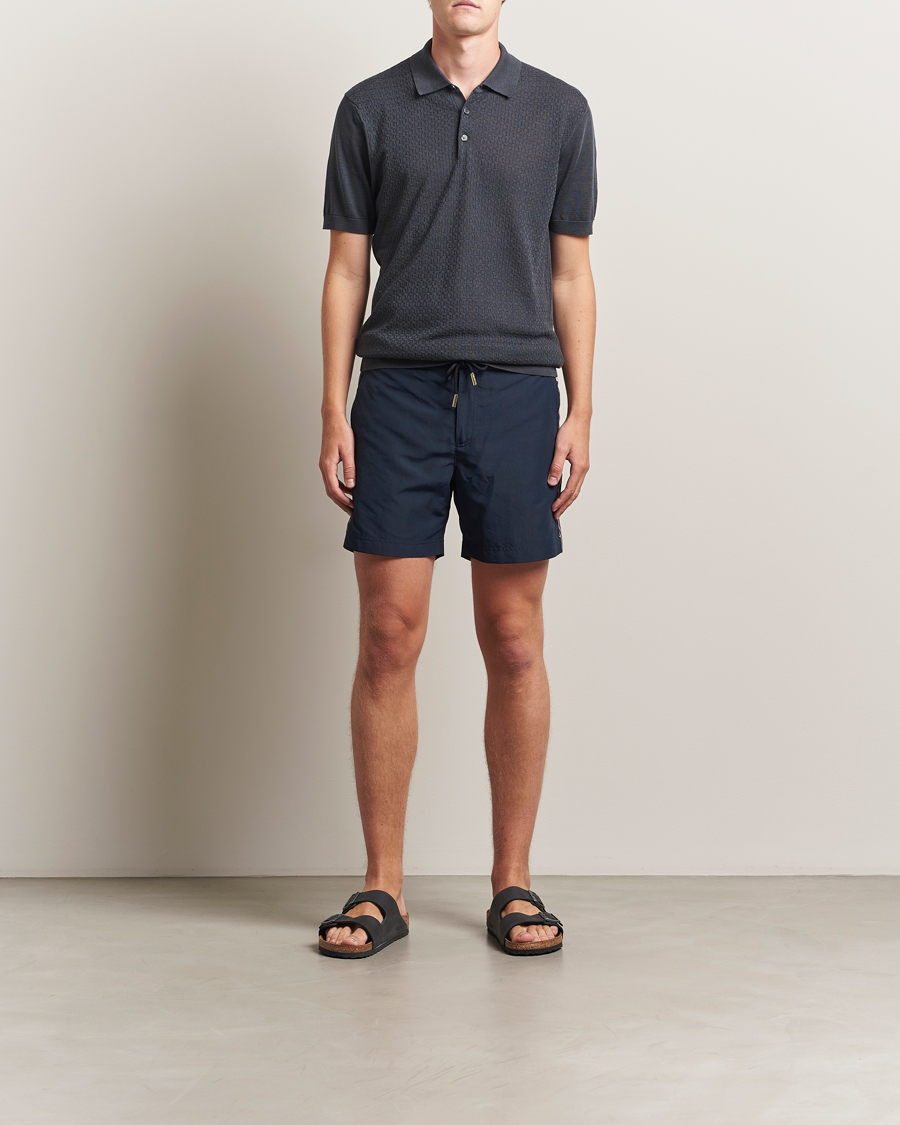 Herre | Polotrøjer | Orlebar Brown | Burnham Silk/Cotton Polo Granite