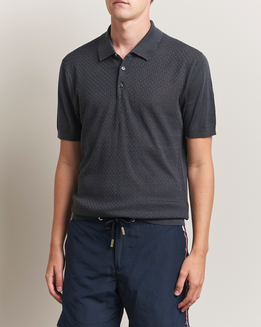 Herre | Polotrøjer | Orlebar Brown | Burnham Silk/Cotton Polo Granite