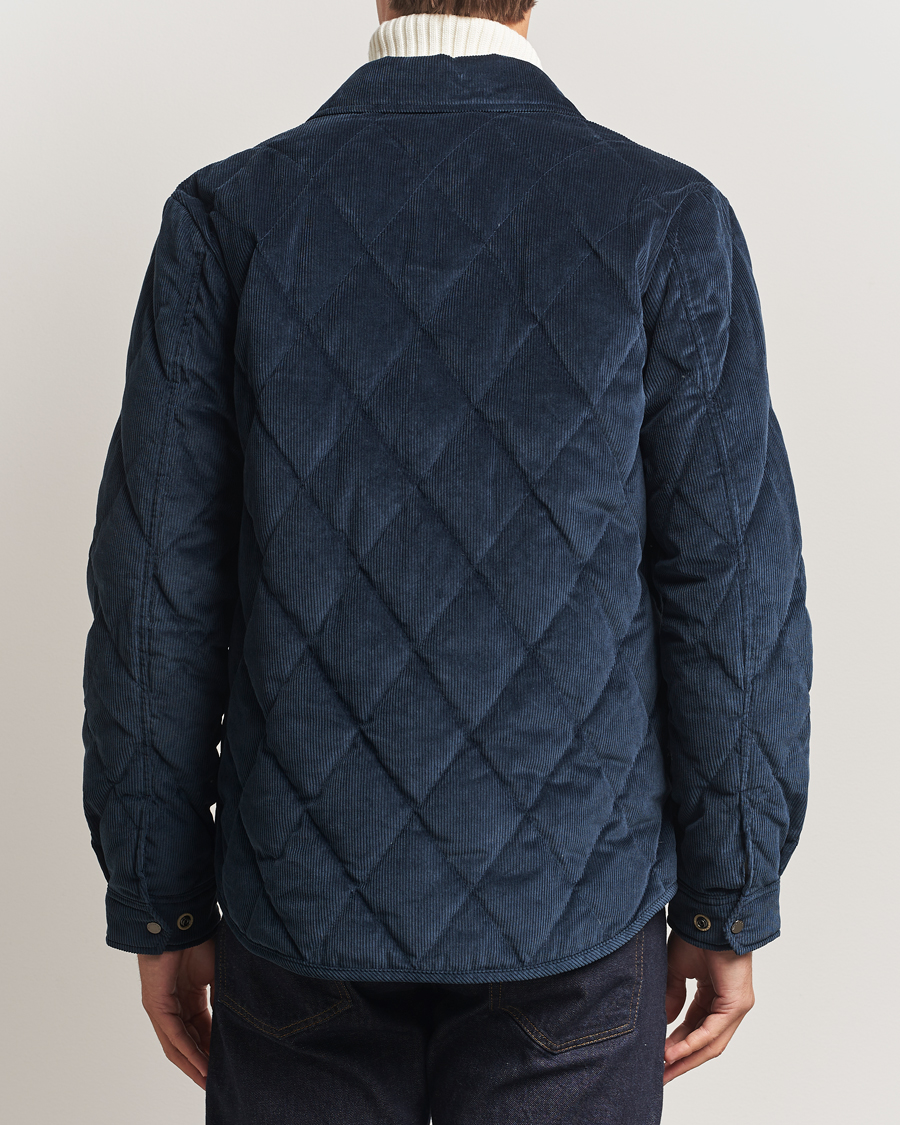 Herre | Jakker | Woolrich | Corduroy Alaskan Shirt Jacket Melton Blue