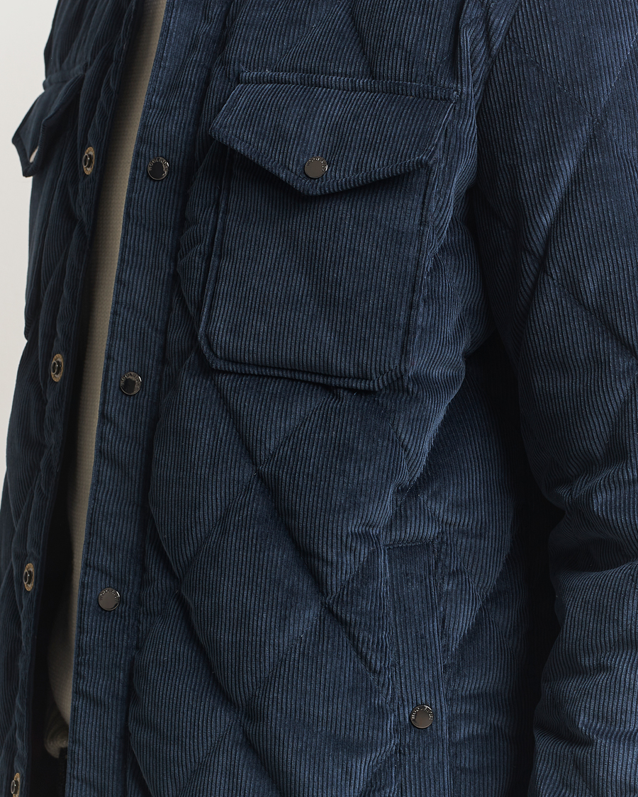 Herre | Jakker | Woolrich | Corduroy Alaskan Shirt Jacket Melton Blue
