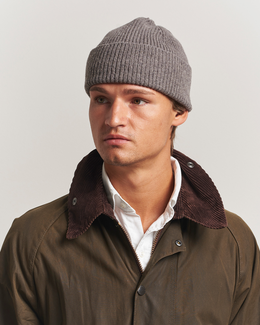 Herre | Huer | Robert Mackie | Clyde Lambswool Beanie Light Brown