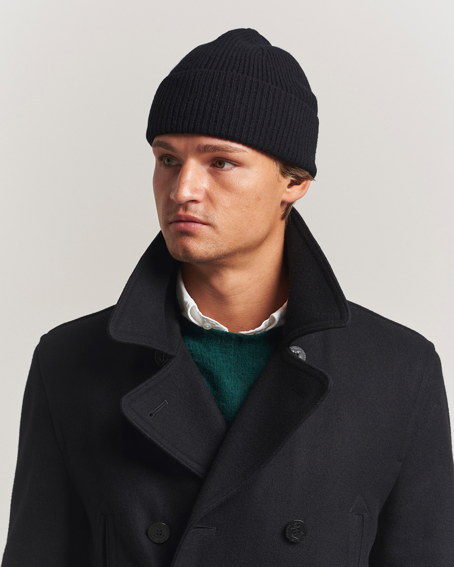 Herre | Huer | Robert Mackie | Clyde Lambswool Beanie Black