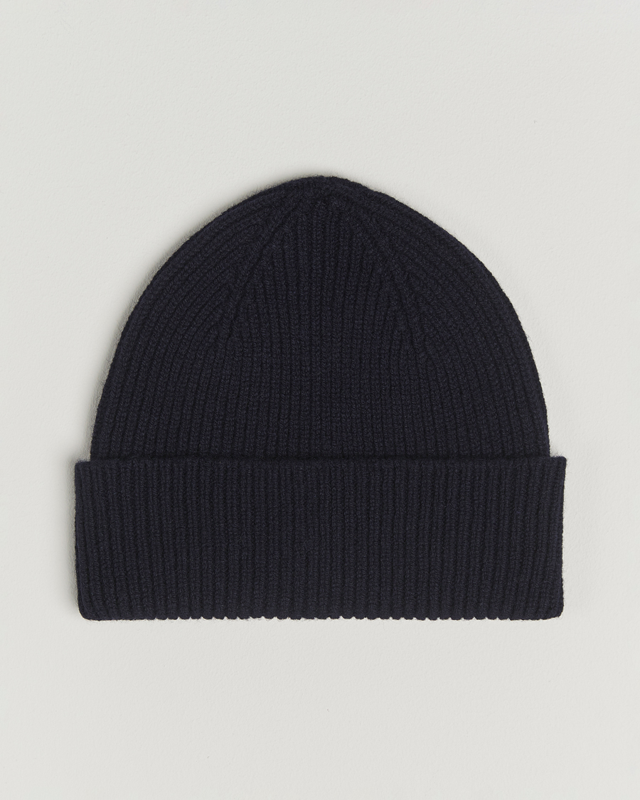 Herre | Huer | Robert Mackie | Clyde Lambswool Beanie Navy