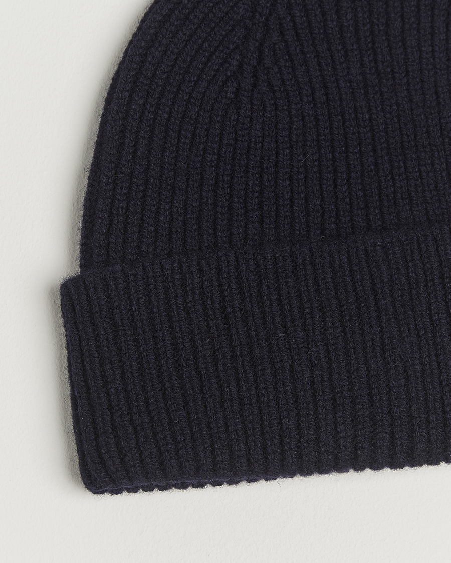 Herre | Huer | Robert Mackie | Clyde Lambswool Beanie Navy