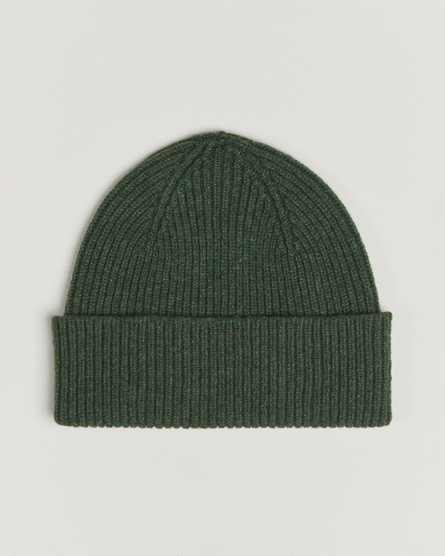 Herre | Huer | Robert Mackie | Clyde Lambswool Beanie Green
