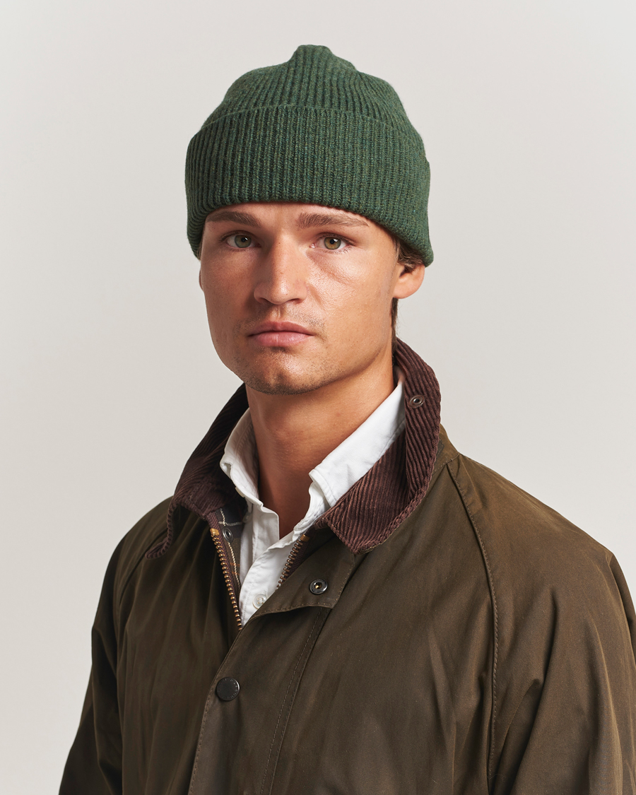 Herre | Huer | Robert Mackie | Clyde Lambswool Beanie Green