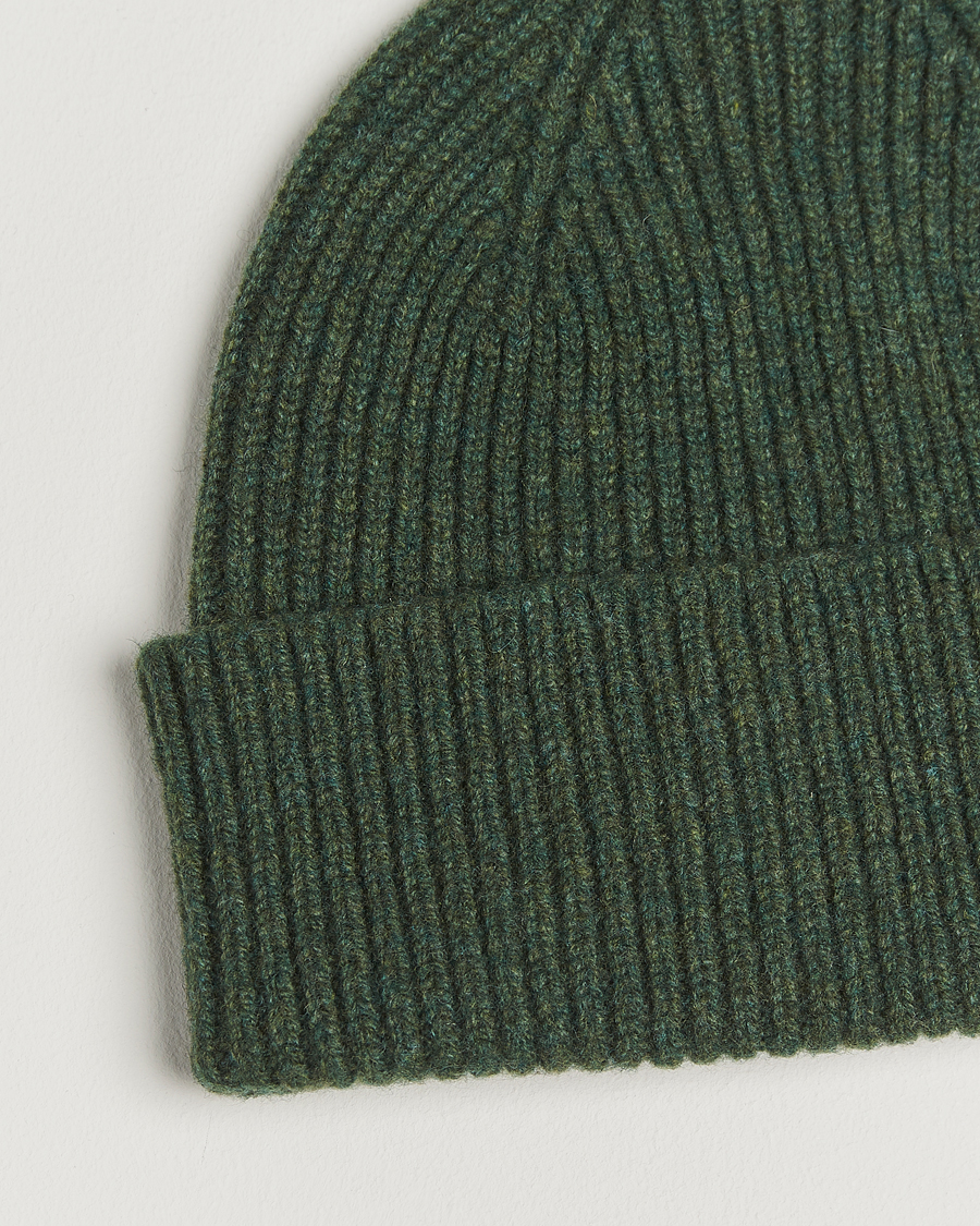 Herre | Huer | Robert Mackie | Clyde Lambswool Beanie Green