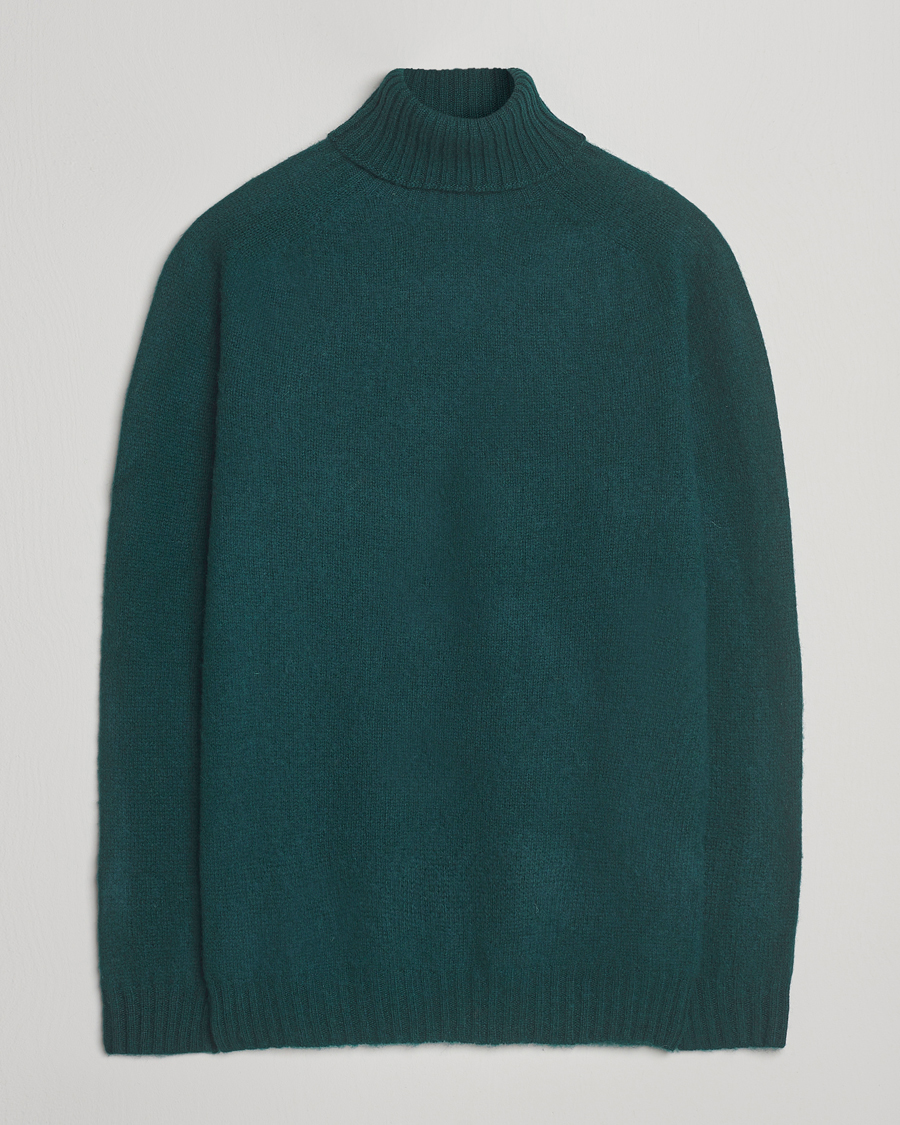 Herre | Trøjer | Harley Of Scotland | Brushed Supersoft Lambswool Rollneck Tartan