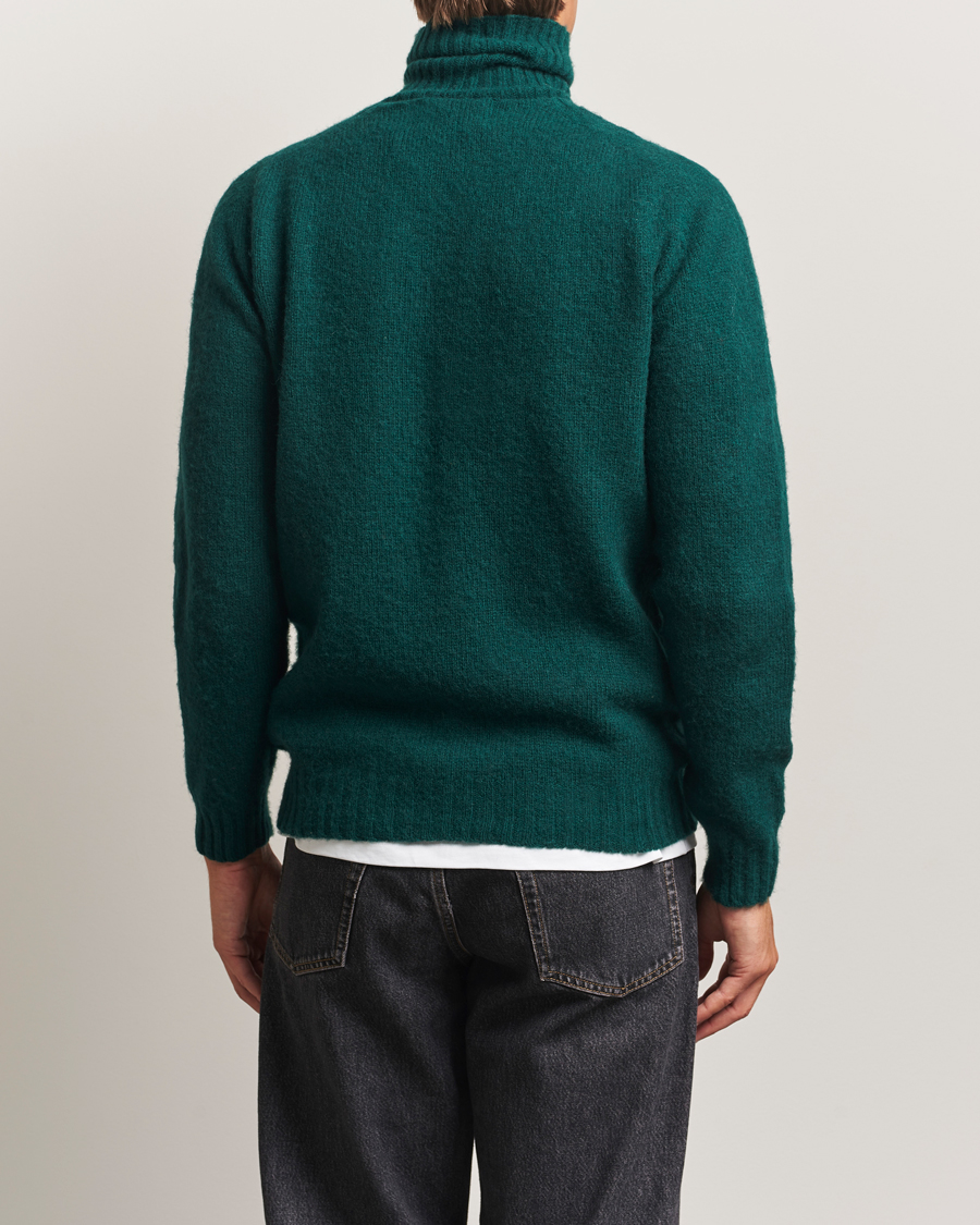 Herre | Trøjer | Harley Of Scotland | Brushed Supersoft Lambswool Rollneck Tartan