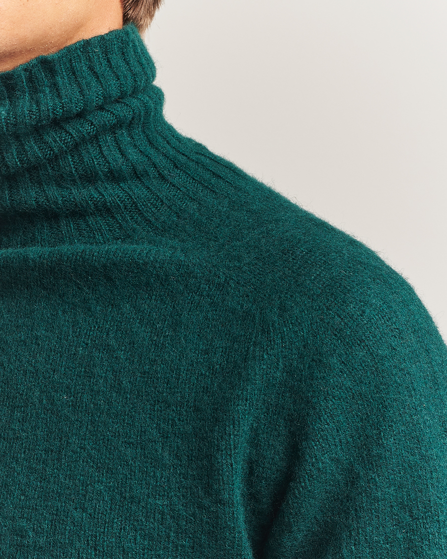 Herre | Trøjer | Harley Of Scotland | Brushed Supersoft Lambswool Rollneck Tartan
