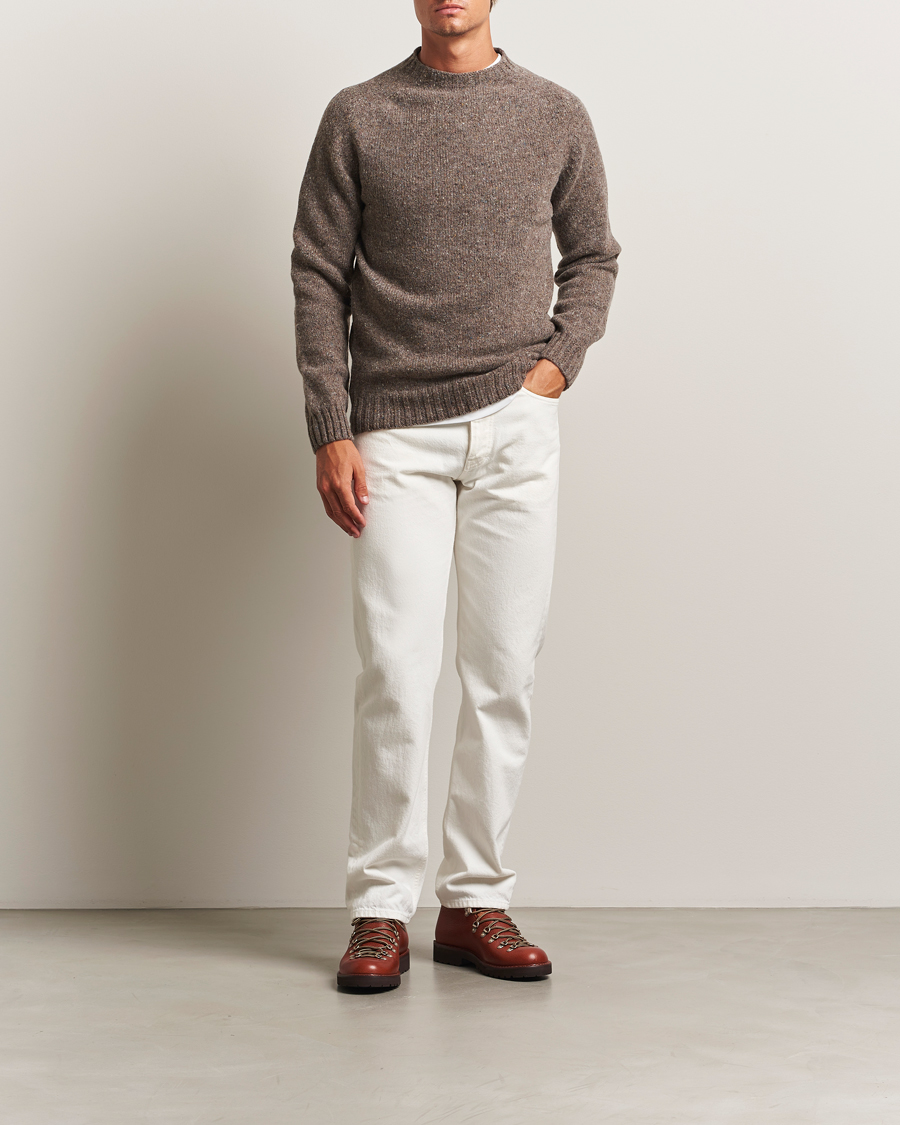 Herre | Trøjer | Harley Of Scotland | Donegal Wool Crewneck Brown