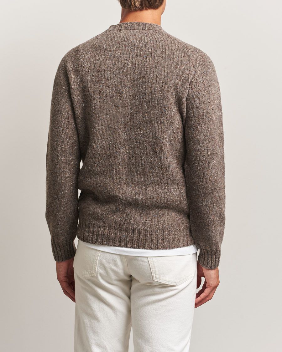Herre | Trøjer | Harley Of Scotland | Donegal Wool Crewneck Brown