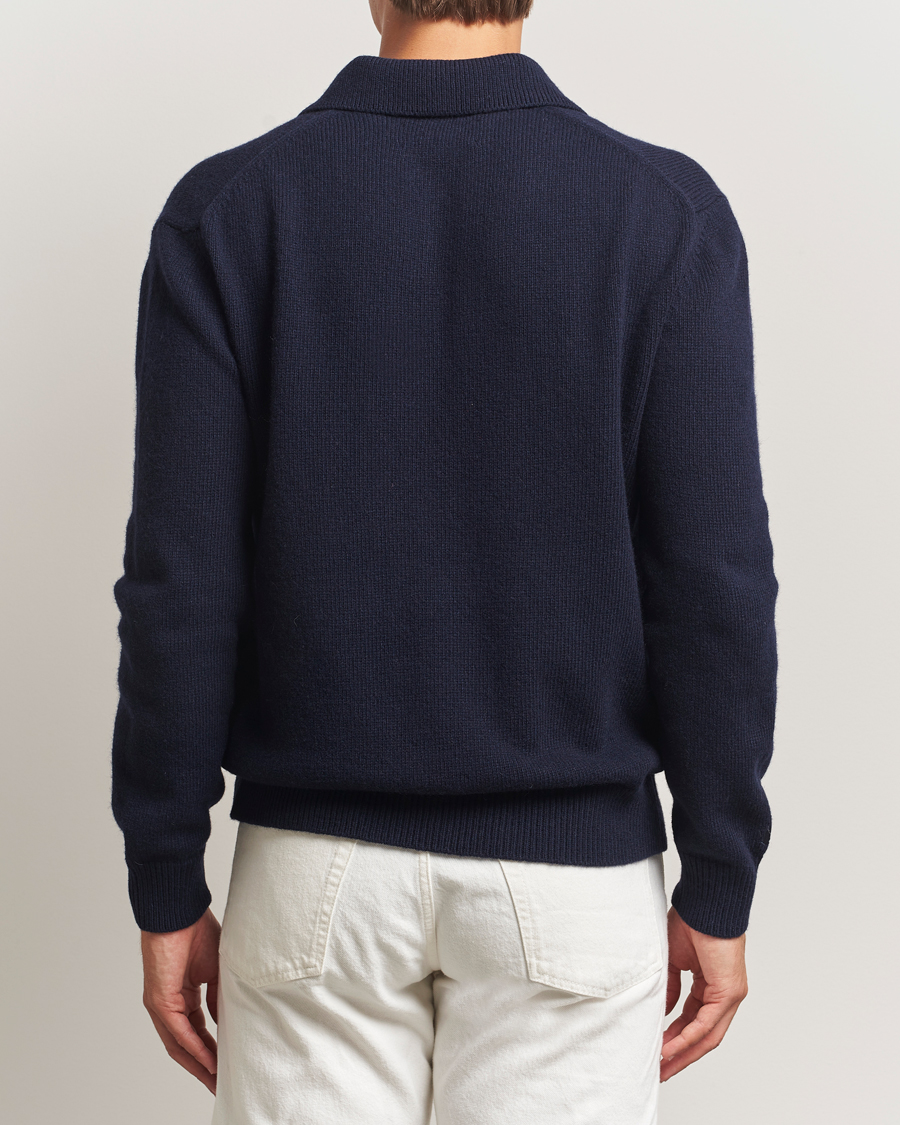 Herre | Trøjer | Baracuta | Argyle Wool Polo Neck Navy