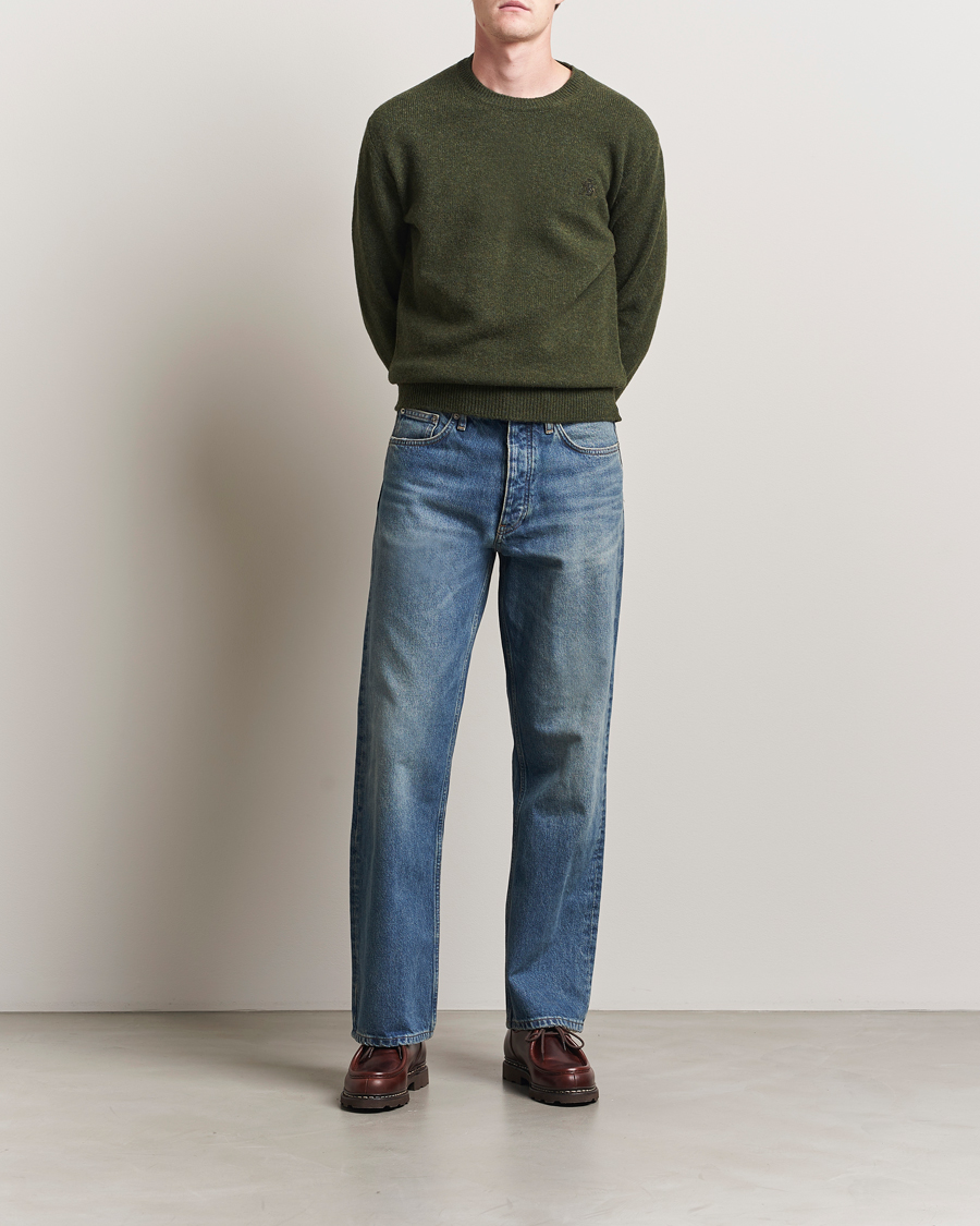 Herre | Trøjer | Baracuta | Shetland Virgin Wool Crew Neck Beech