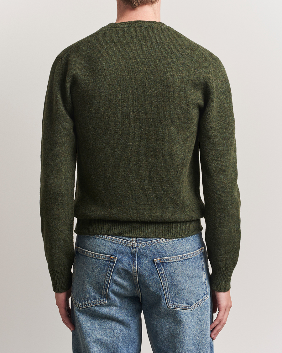 Herre | Trøjer | Baracuta | Shetland Virgin Wool Crew Neck Beech