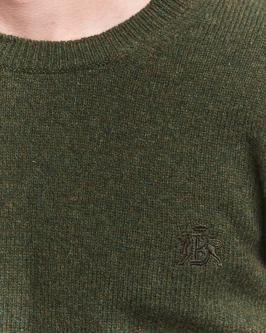 Herre | Trøjer | Baracuta | Shetland Virgin Wool Crew Neck Beech