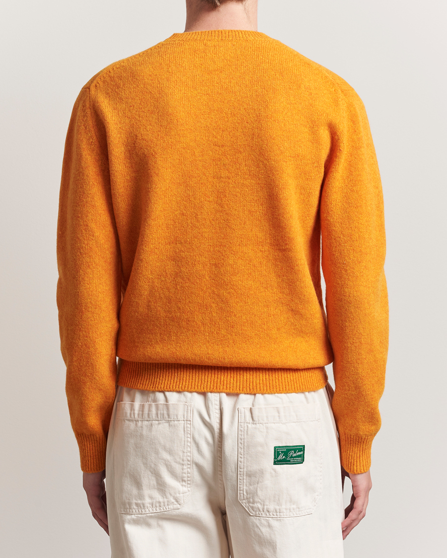 Herre | Trøjer | Baracuta | Shetland Virgin Wool Crew Neck Orange