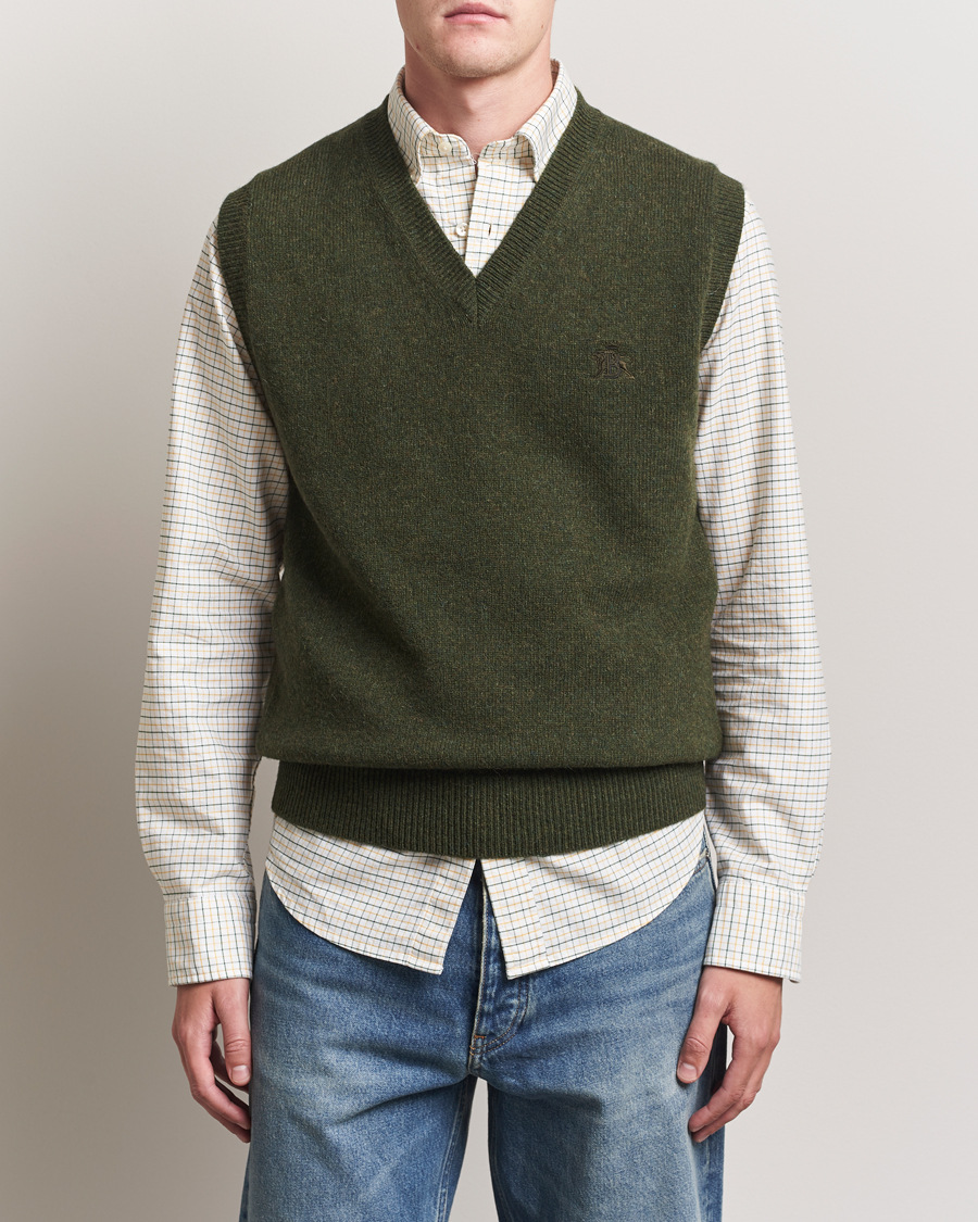 Herre | Trøjer | Baracuta | Shetland Virgin Wool Vest Beech