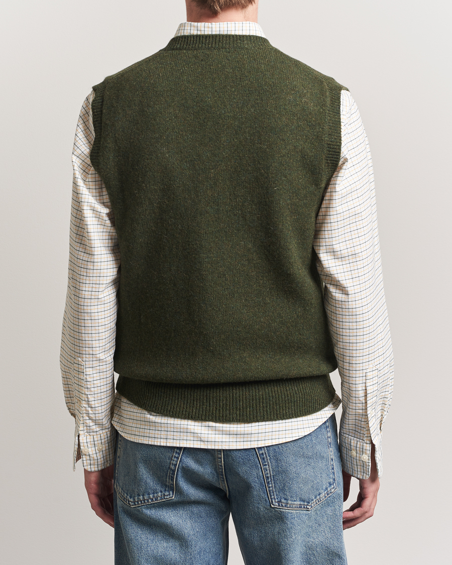 Herre | Trøjer | Baracuta | Shetland Virgin Wool Vest Beech